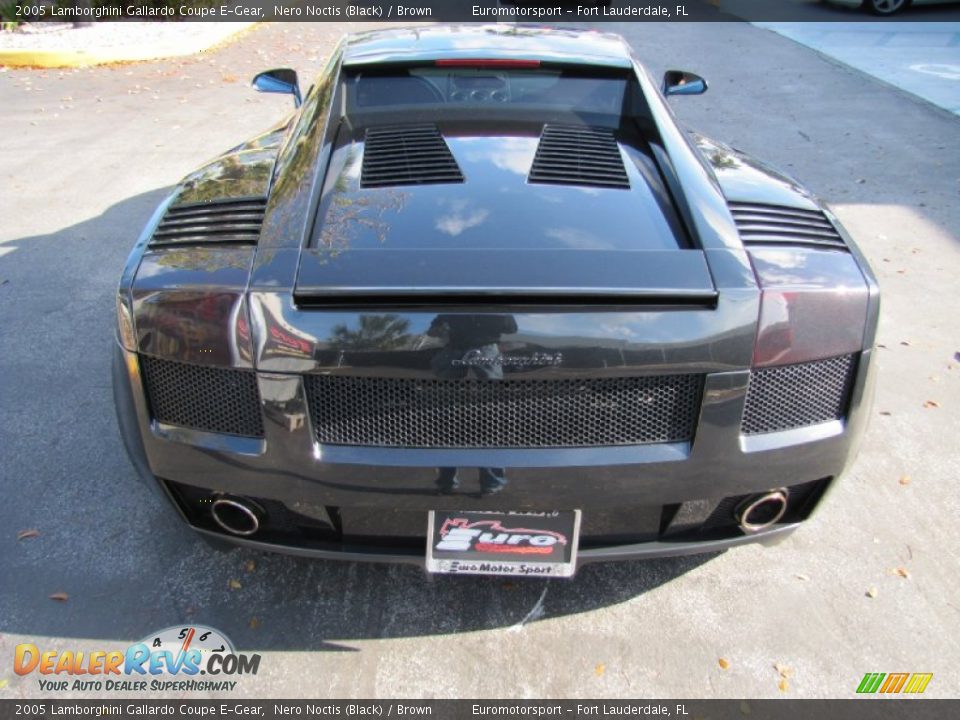 2005 Lamborghini Gallardo Coupe E-Gear Nero Noctis (Black) / Brown Photo #12