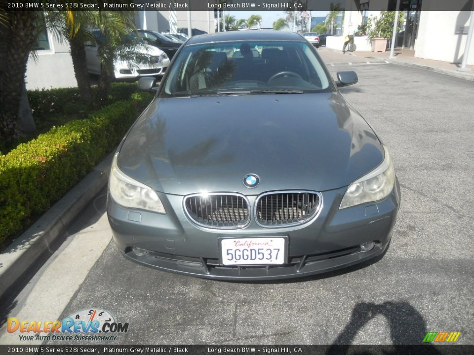 2010 BMW 5 Series 528i Sedan Platinum Grey Metallic / Black Photo #1