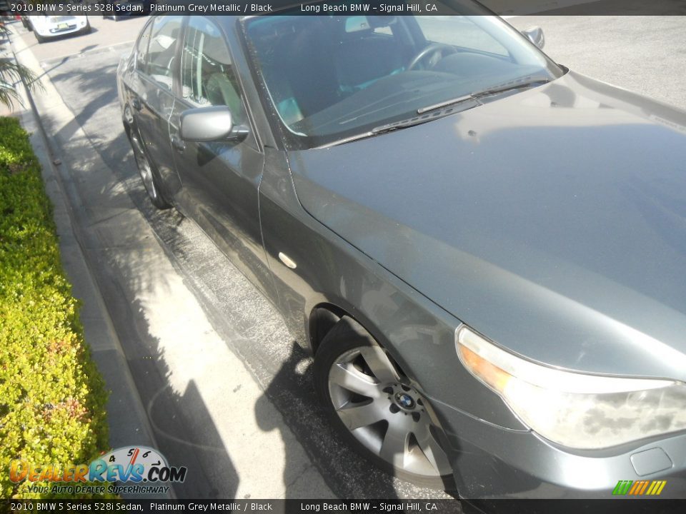 2010 BMW 5 Series 528i Sedan Platinum Grey Metallic / Black Photo #2