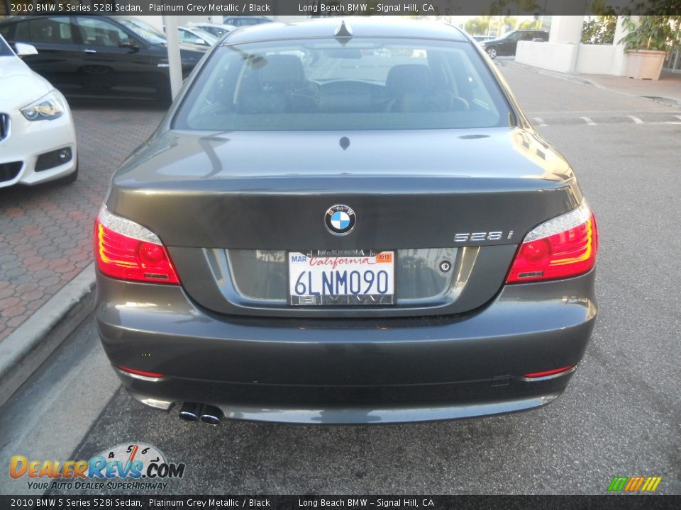 2010 BMW 5 Series 528i Sedan Platinum Grey Metallic / Black Photo #3