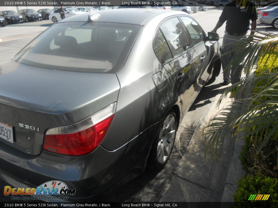 2010 BMW 5 Series 528i Sedan Platinum Grey Metallic / Black Photo #4