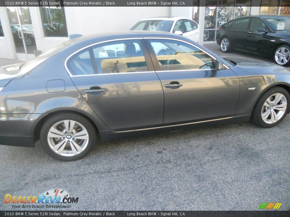 2010 BMW 5 Series 528i Sedan Platinum Grey Metallic / Black Photo #5
