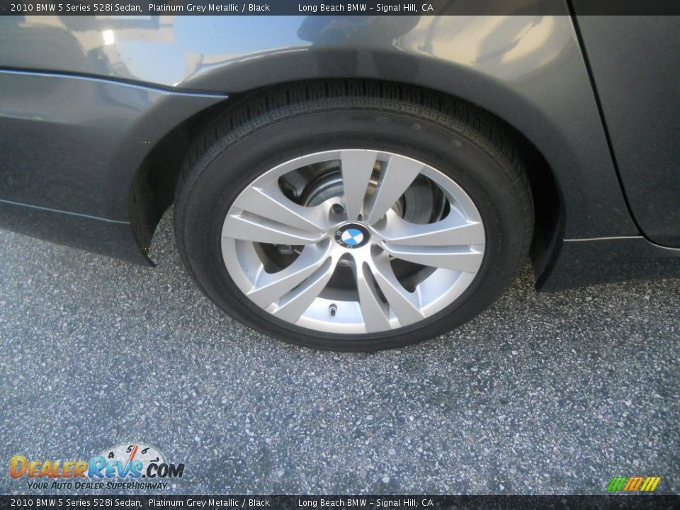 2010 BMW 5 Series 528i Sedan Platinum Grey Metallic / Black Photo #6