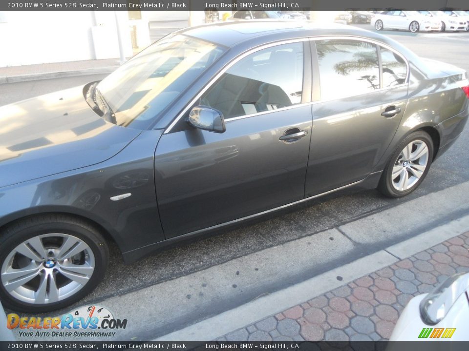 2010 BMW 5 Series 528i Sedan Platinum Grey Metallic / Black Photo #7