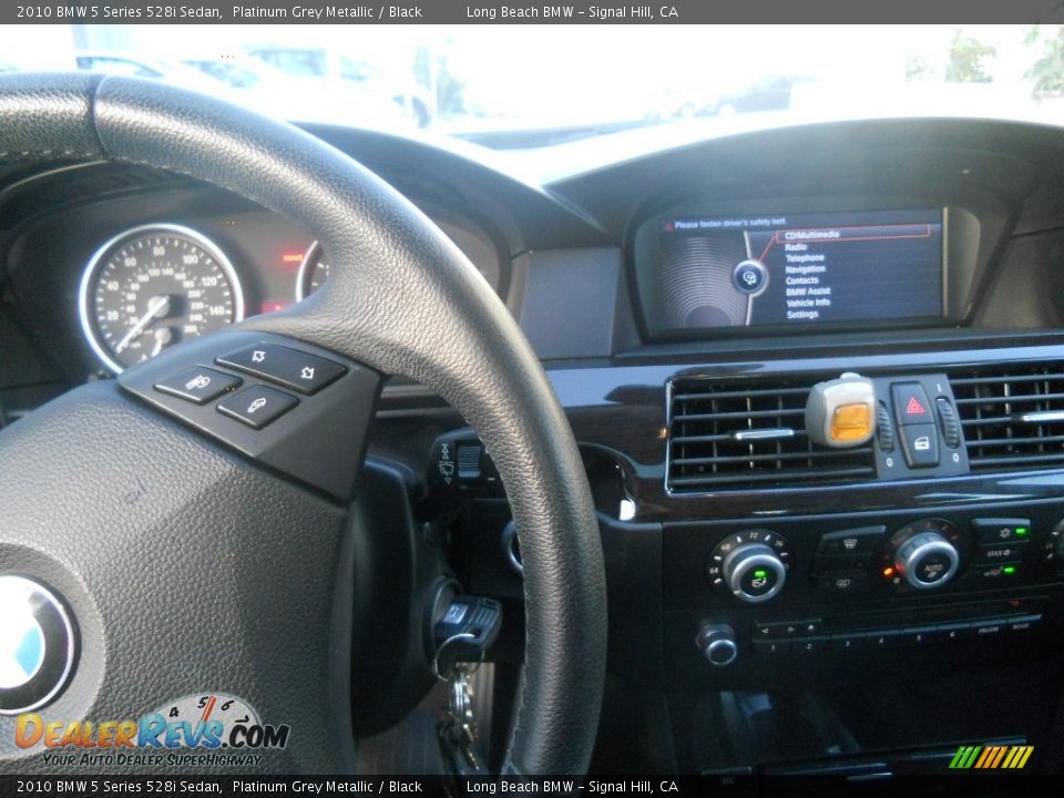 2010 BMW 5 Series 528i Sedan Platinum Grey Metallic / Black Photo #9