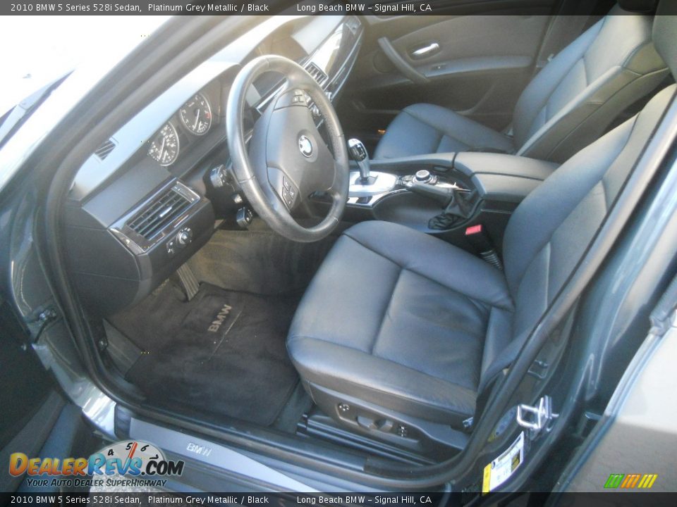 2010 BMW 5 Series 528i Sedan Platinum Grey Metallic / Black Photo #10