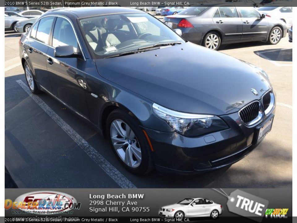 2010 BMW 5 Series 528i Sedan Platinum Grey Metallic / Black Photo #12
