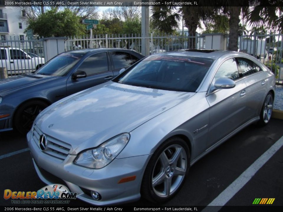 2006 Mercedes-Benz CLS 55 AMG Desert Silver Metallic / Ash Grey Photo #2
