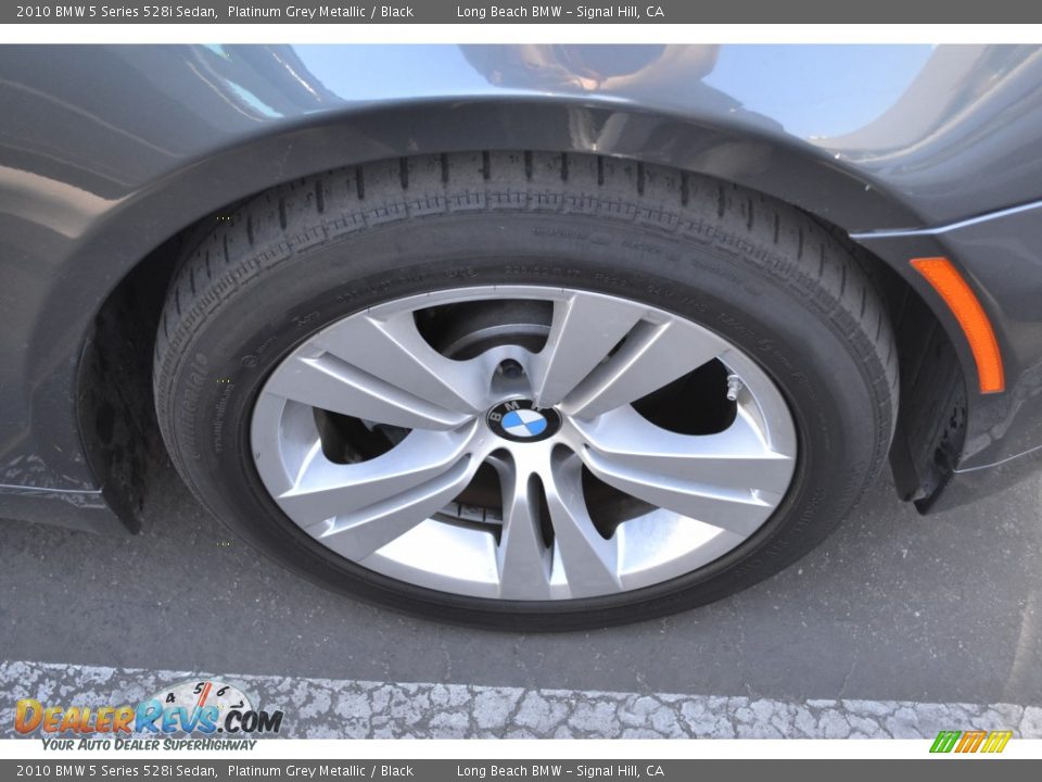 2010 BMW 5 Series 528i Sedan Platinum Grey Metallic / Black Photo #13