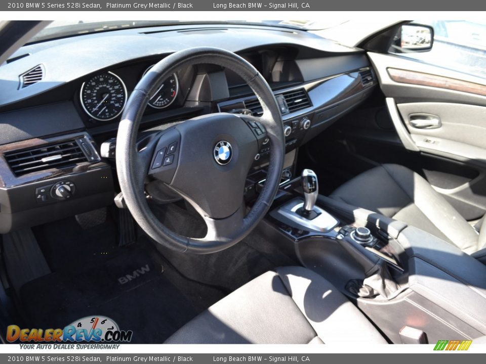 2010 BMW 5 Series 528i Sedan Platinum Grey Metallic / Black Photo #14