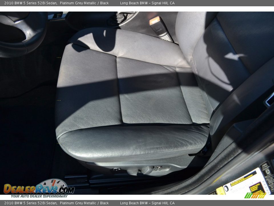 2010 BMW 5 Series 528i Sedan Platinum Grey Metallic / Black Photo #15