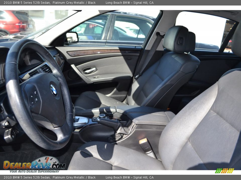 2010 BMW 5 Series 528i Sedan Platinum Grey Metallic / Black Photo #16