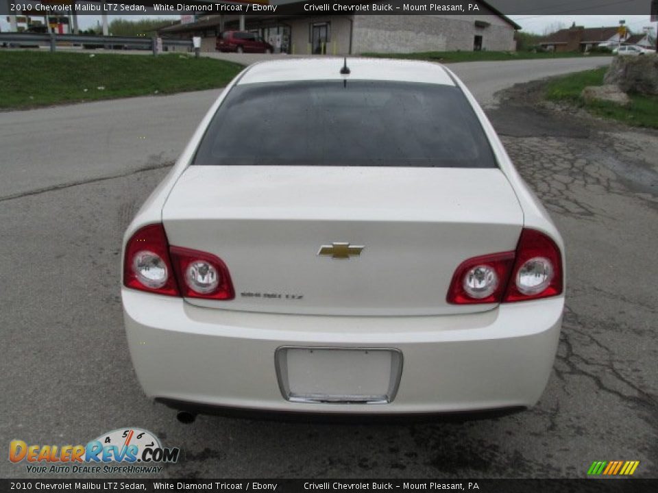 2010 Chevrolet Malibu LTZ Sedan White Diamond Tricoat / Ebony Photo #5