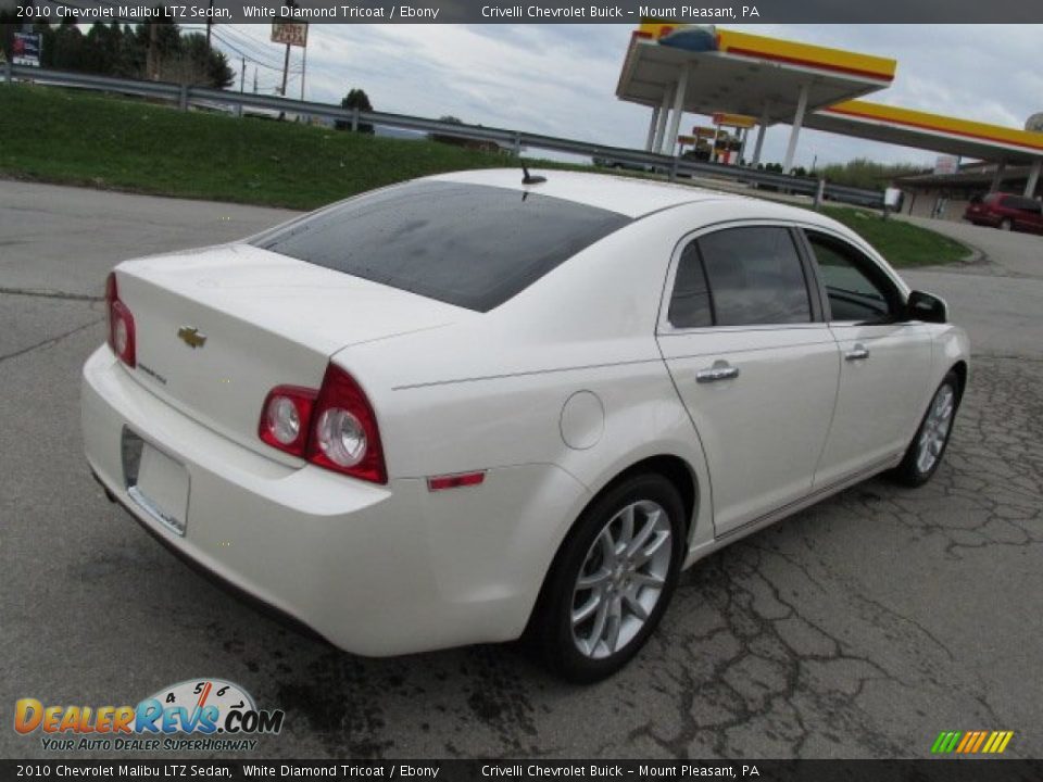 2010 Chevrolet Malibu LTZ Sedan White Diamond Tricoat / Ebony Photo #7