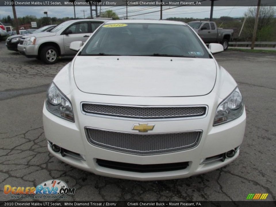 2010 Chevrolet Malibu LTZ Sedan White Diamond Tricoat / Ebony Photo #10