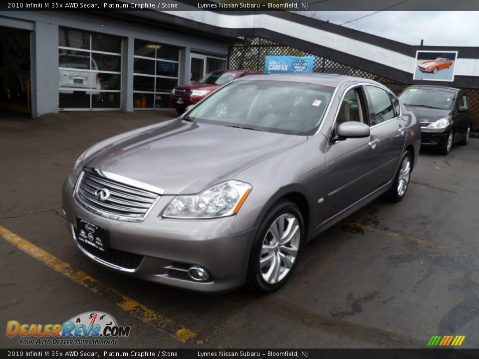 2010 Infiniti M 35x AWD Sedan Platinum Graphite / Stone Photo #2