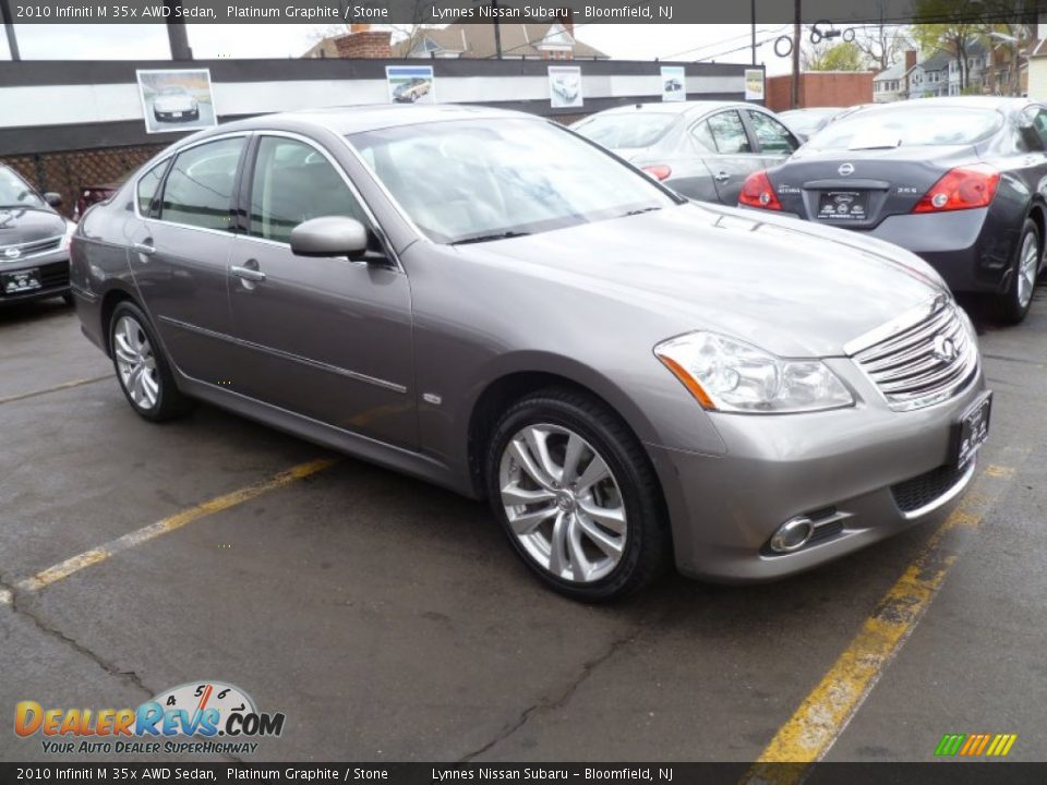 2010 Infiniti M 35x AWD Sedan Platinum Graphite / Stone Photo #3
