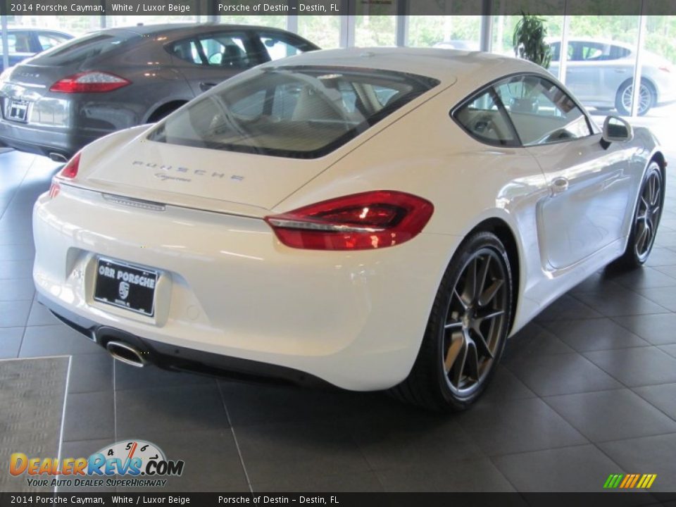 2014 Porsche Cayman White / Luxor Beige Photo #8