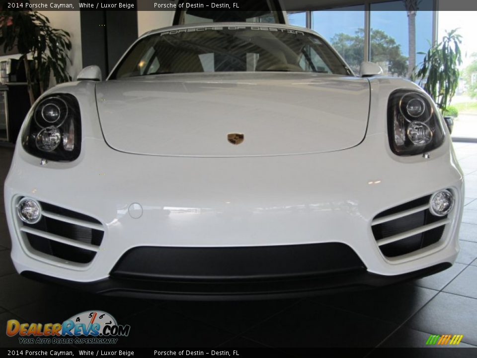 2014 Porsche Cayman White / Luxor Beige Photo #14