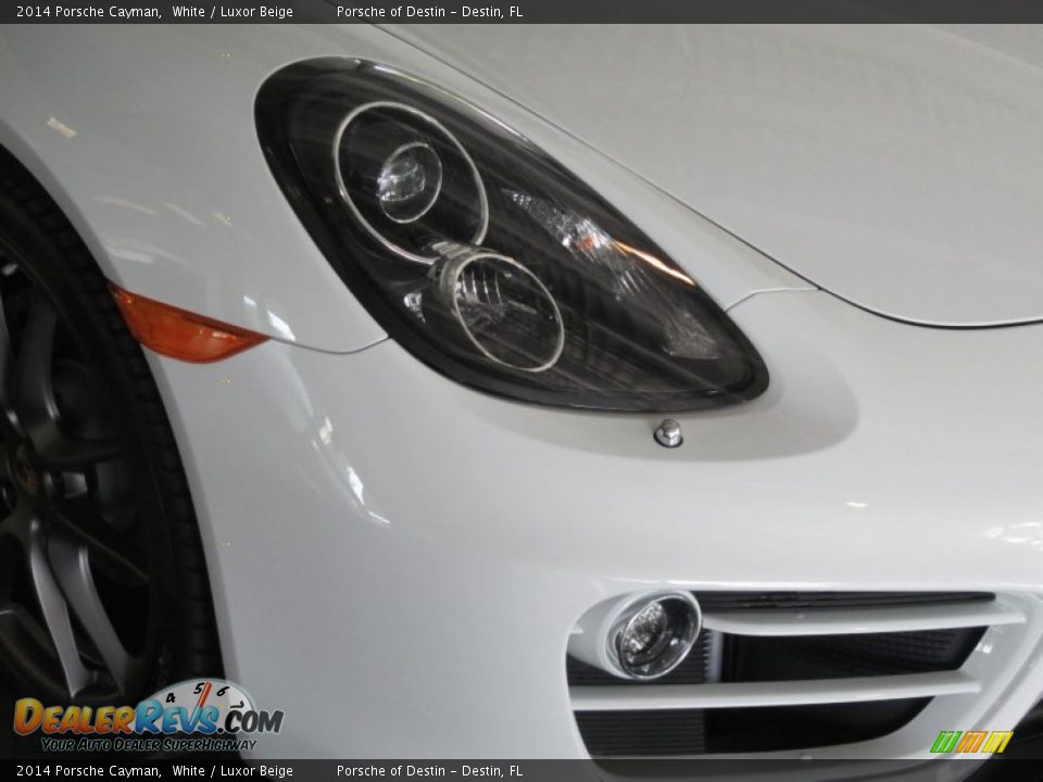 2014 Porsche Cayman White / Luxor Beige Photo #15