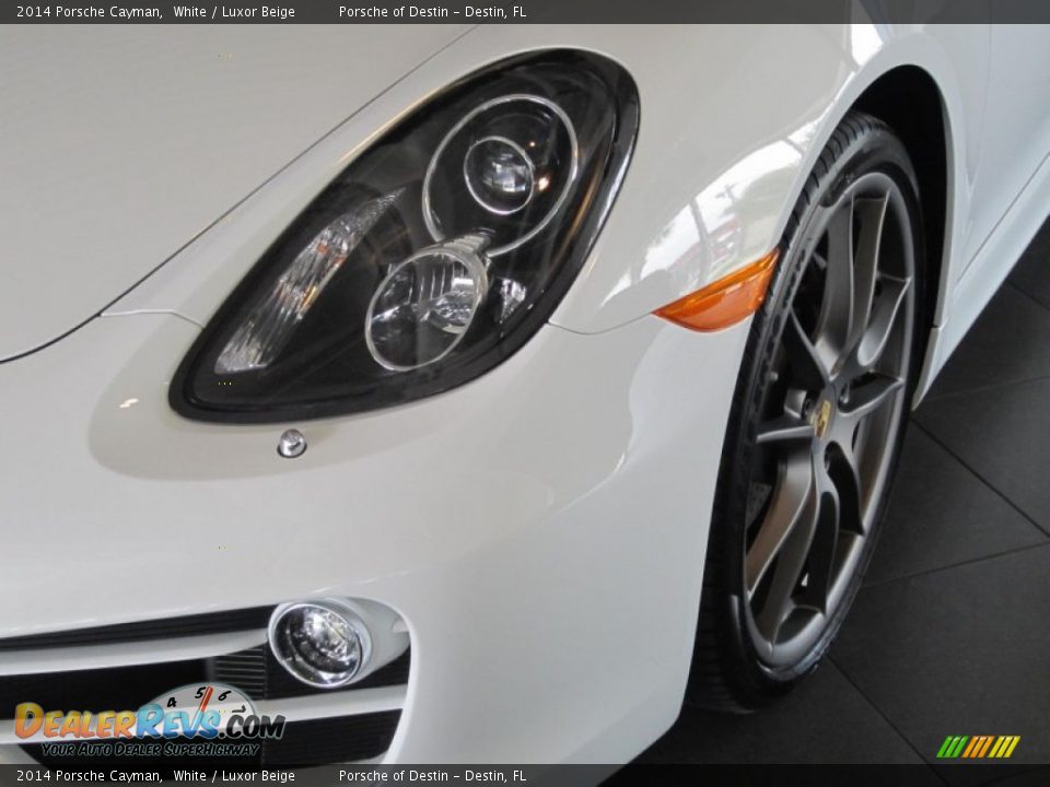 2014 Porsche Cayman White / Luxor Beige Photo #16