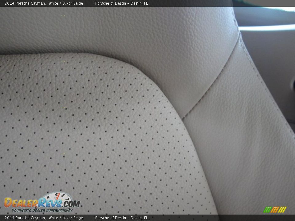 2014 Porsche Cayman White / Luxor Beige Photo #26