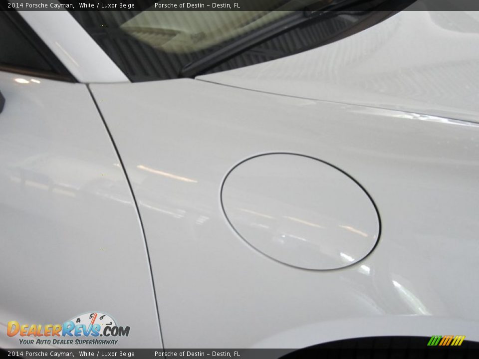 2014 Porsche Cayman White / Luxor Beige Photo #32