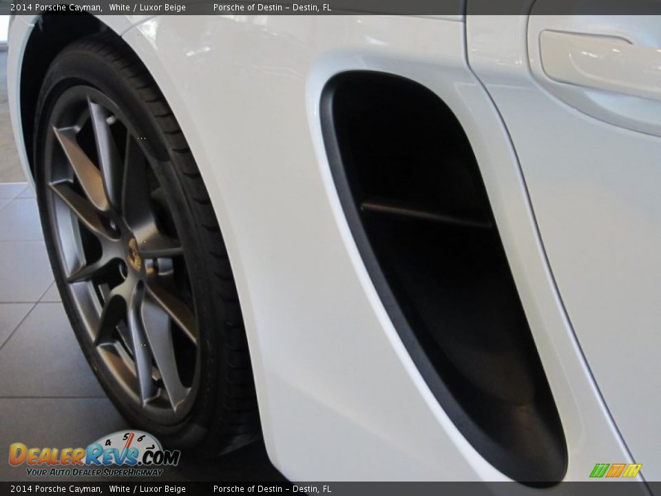 2014 Porsche Cayman White / Luxor Beige Photo #33