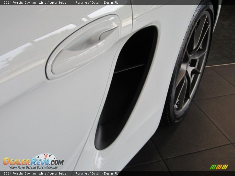 2014 Porsche Cayman White / Luxor Beige Photo #34