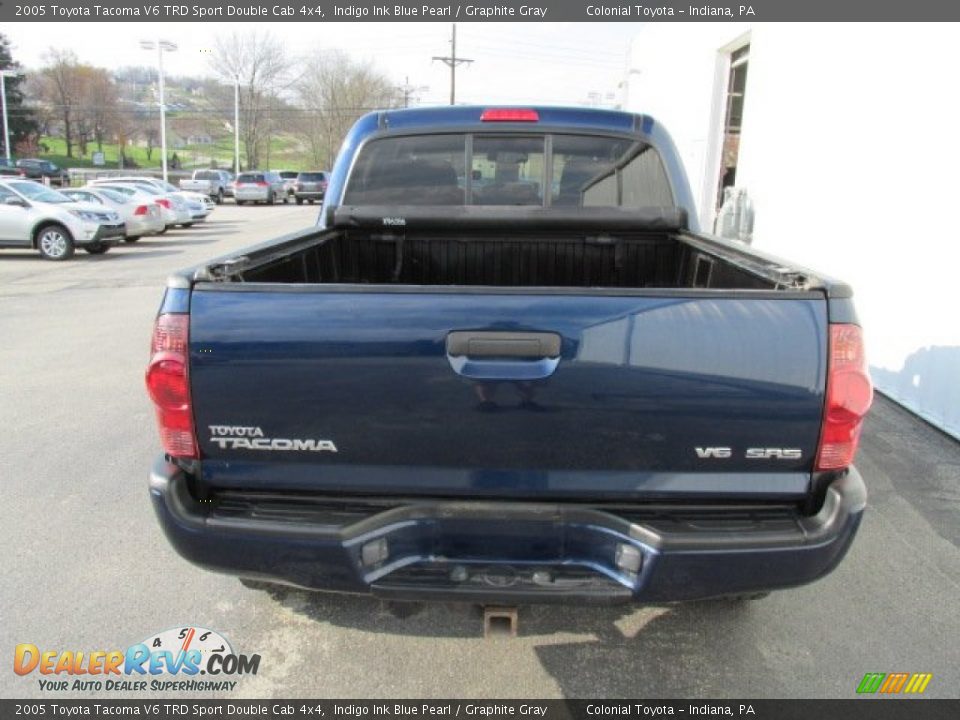 2005 Toyota Tacoma V6 TRD Sport Double Cab 4x4 Indigo Ink Blue Pearl / Graphite Gray Photo #7