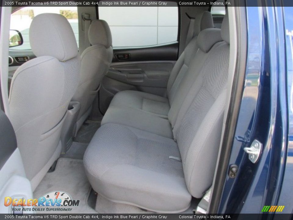 2005 Toyota Tacoma V6 TRD Sport Double Cab 4x4 Indigo Ink Blue Pearl / Graphite Gray Photo #12