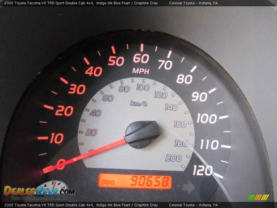 2005 Toyota Tacoma V6 TRD Sport Double Cab 4x4 Indigo Ink Blue Pearl / Graphite Gray Photo #20