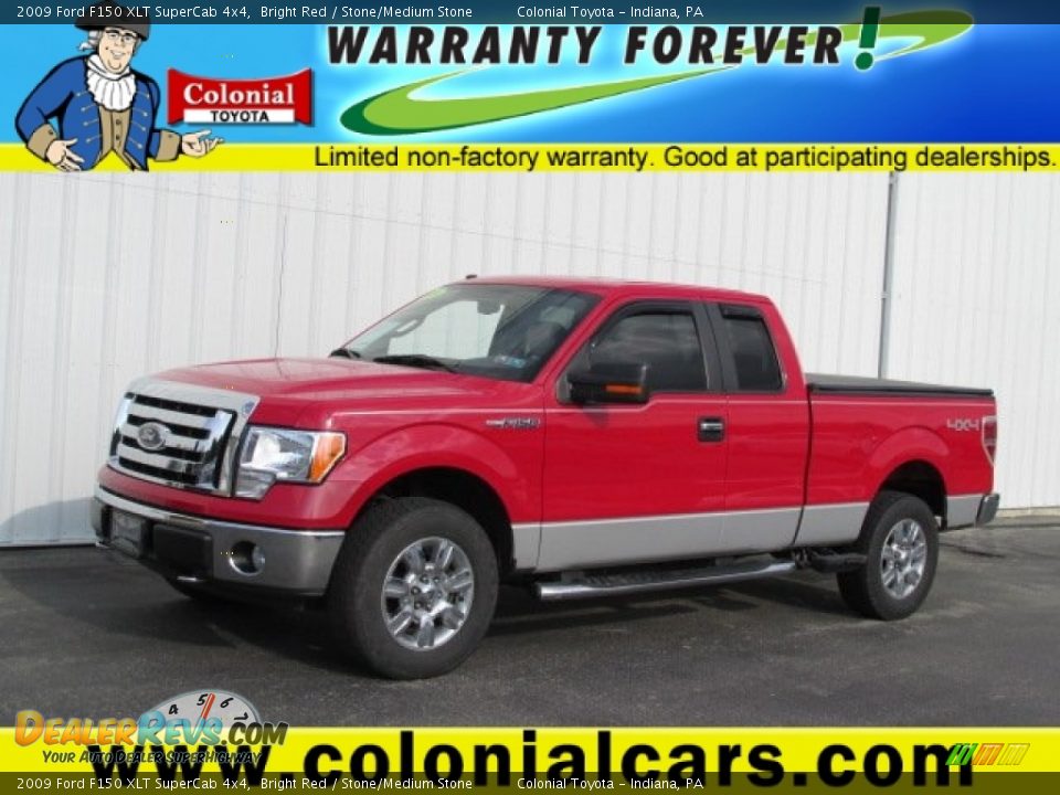 2009 Ford F150 XLT SuperCab 4x4 Bright Red / Stone/Medium Stone Photo #1