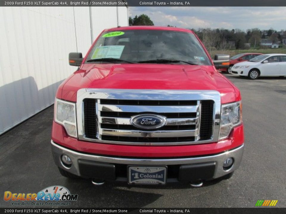 2009 Ford F150 XLT SuperCab 4x4 Bright Red / Stone/Medium Stone Photo #3