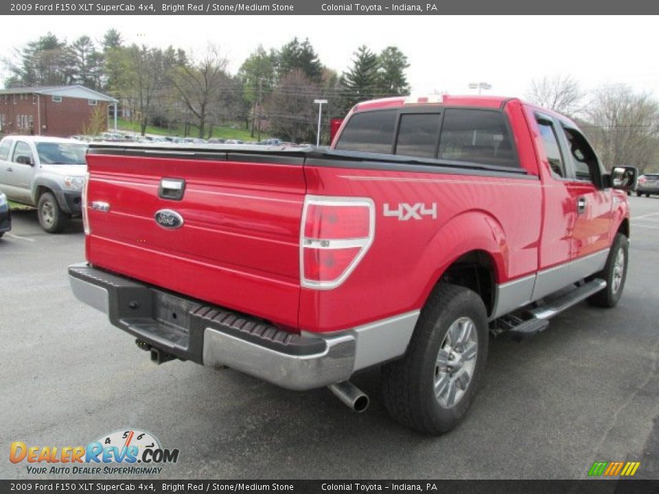 2009 Ford F150 XLT SuperCab 4x4 Bright Red / Stone/Medium Stone Photo #5