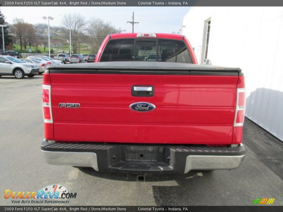 2009 Ford F150 XLT SuperCab 4x4 Bright Red / Stone/Medium Stone Photo #6
