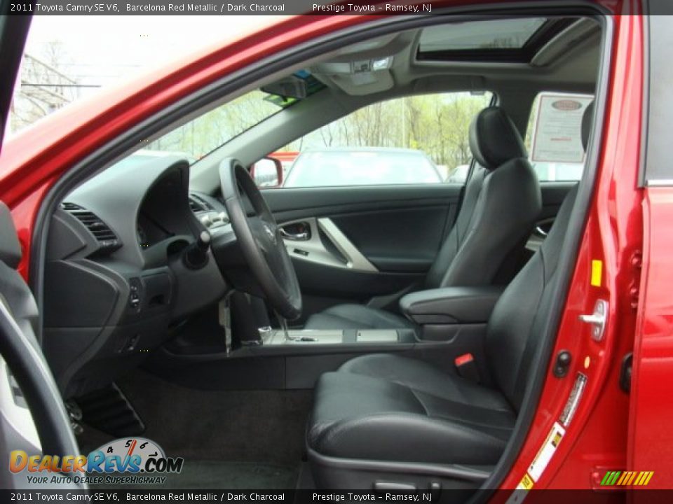 2011 Toyota Camry SE V6 Barcelona Red Metallic / Dark Charcoal Photo #7