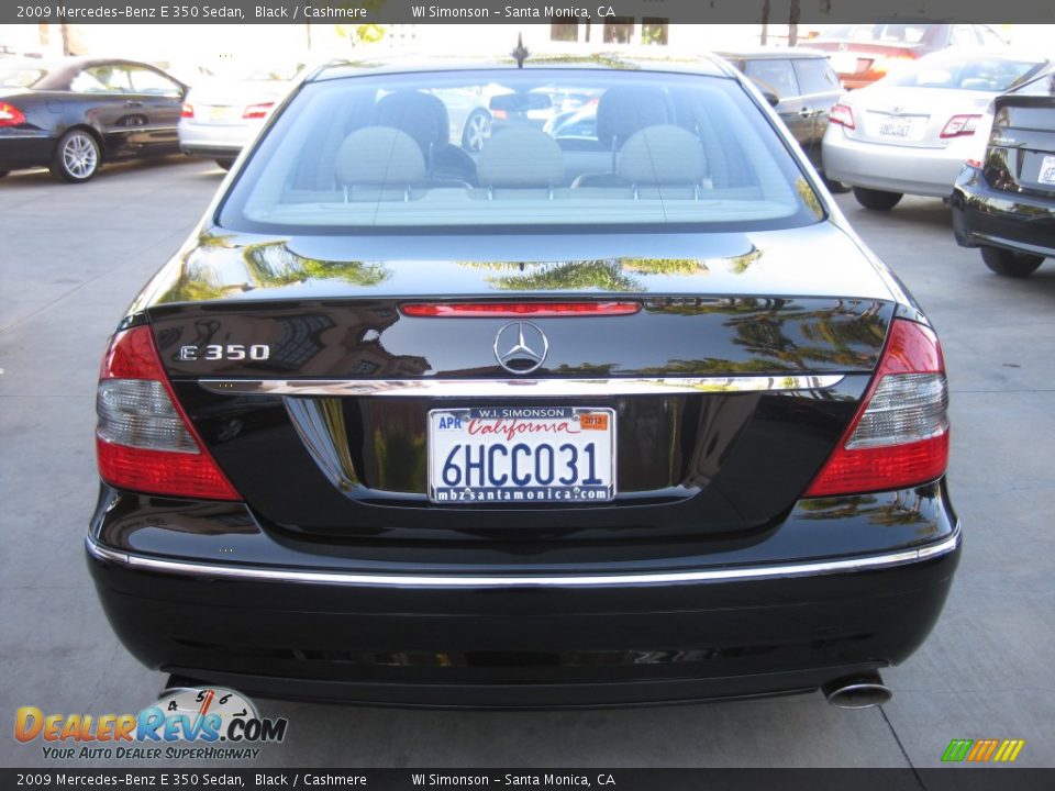 2009 Mercedes-Benz E 350 Sedan Black / Cashmere Photo #3