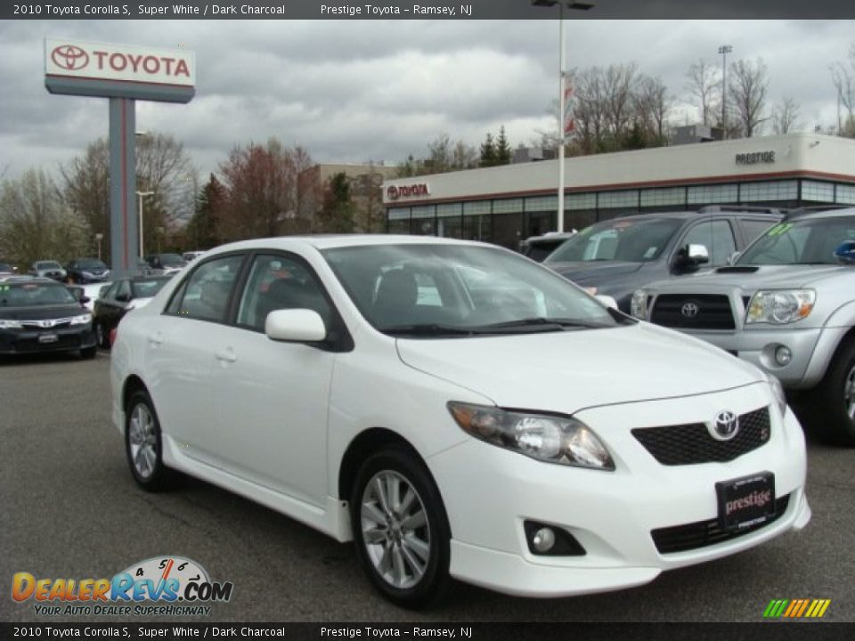 2010 Toyota Corolla S Super White / Dark Charcoal Photo #1