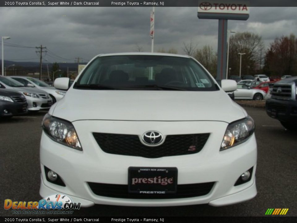 2010 Toyota Corolla S Super White / Dark Charcoal Photo #2