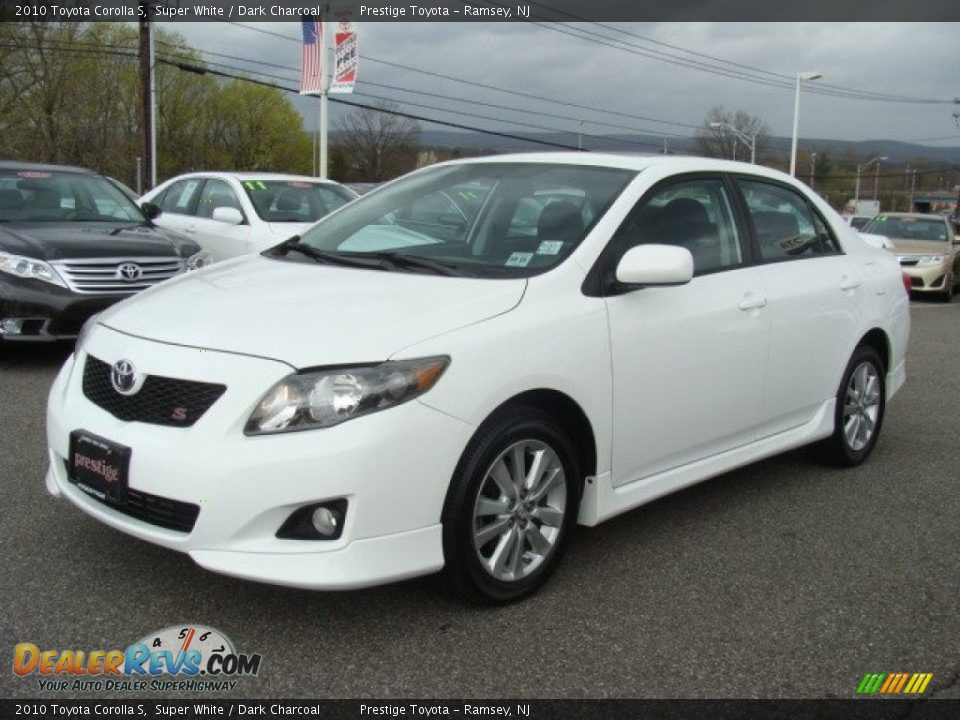 2010 Toyota Corolla S Super White / Dark Charcoal Photo #3