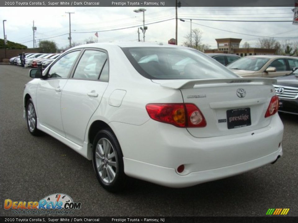 2010 Toyota Corolla S Super White / Dark Charcoal Photo #4