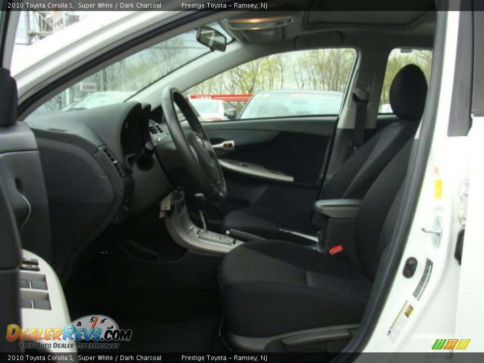 2010 Toyota Corolla S Super White / Dark Charcoal Photo #7