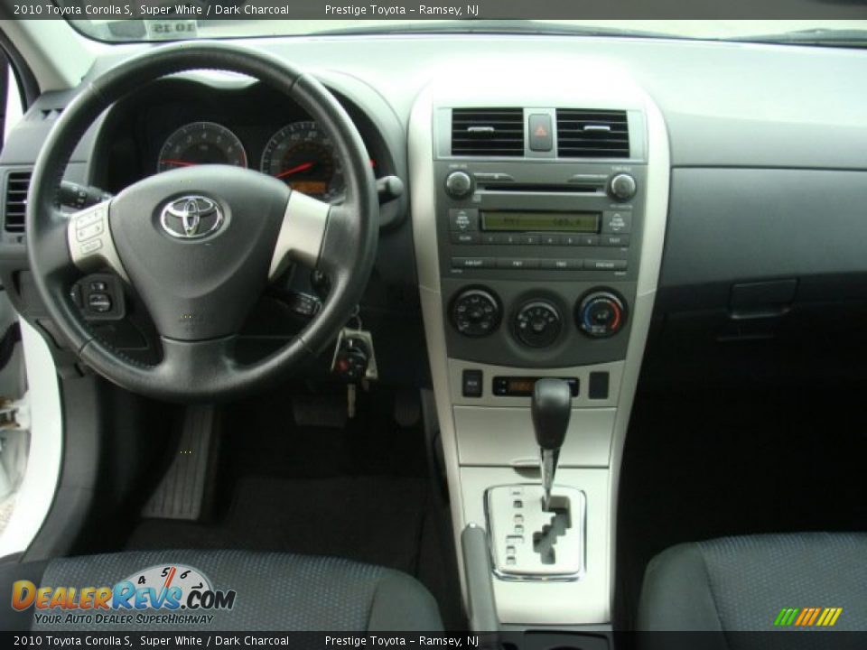 2010 Toyota Corolla S Super White / Dark Charcoal Photo #9
