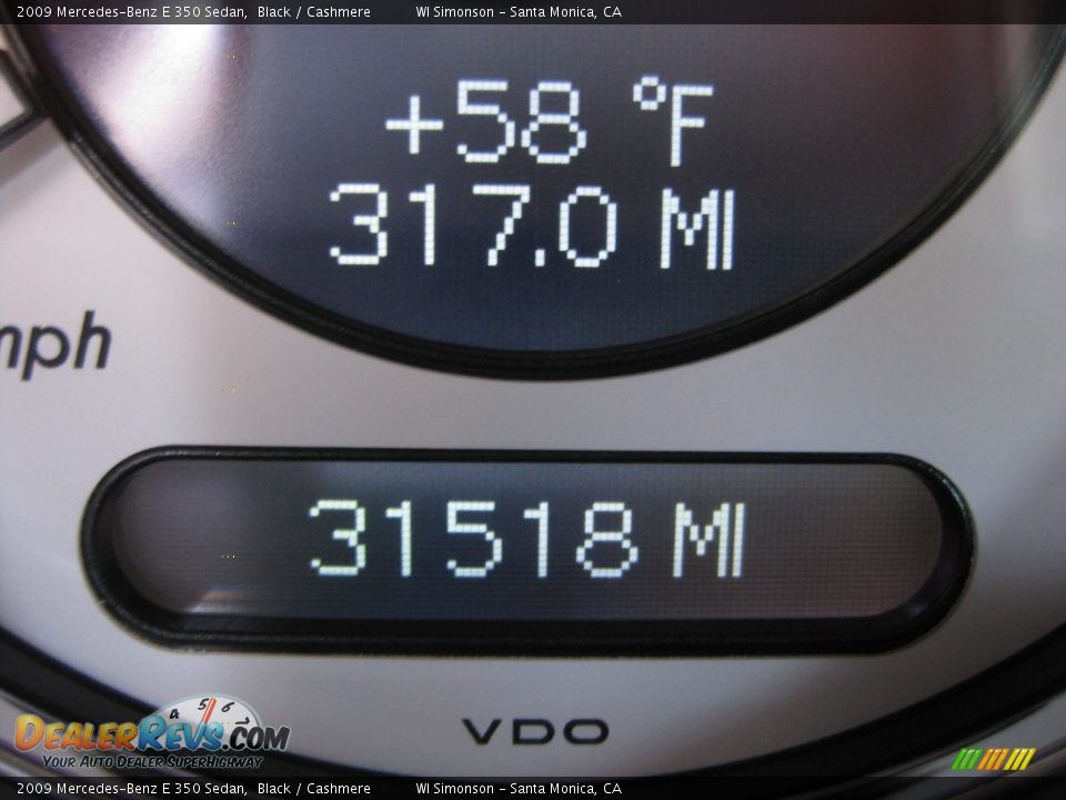 2009 Mercedes-Benz E 350 Sedan Black / Cashmere Photo #10