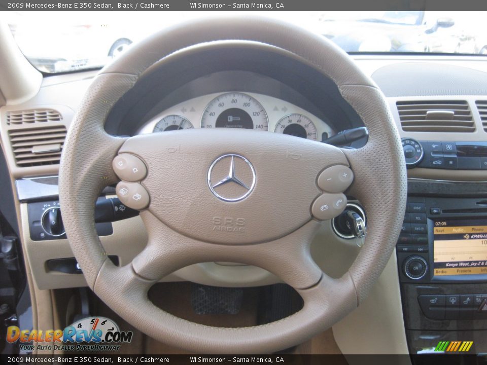 2009 Mercedes-Benz E 350 Sedan Black / Cashmere Photo #11