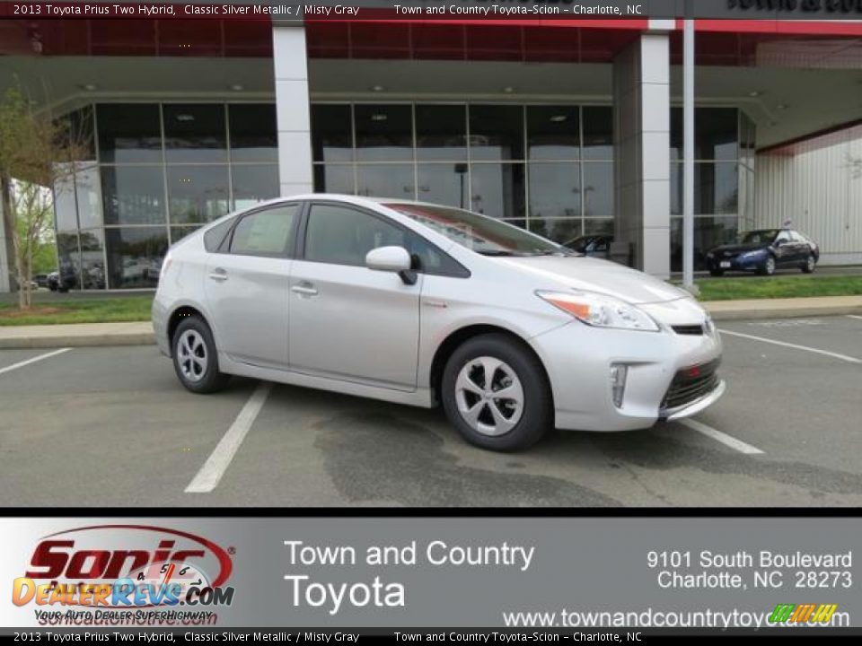 2013 Toyota Prius Two Hybrid Classic Silver Metallic / Misty Gray Photo #1
