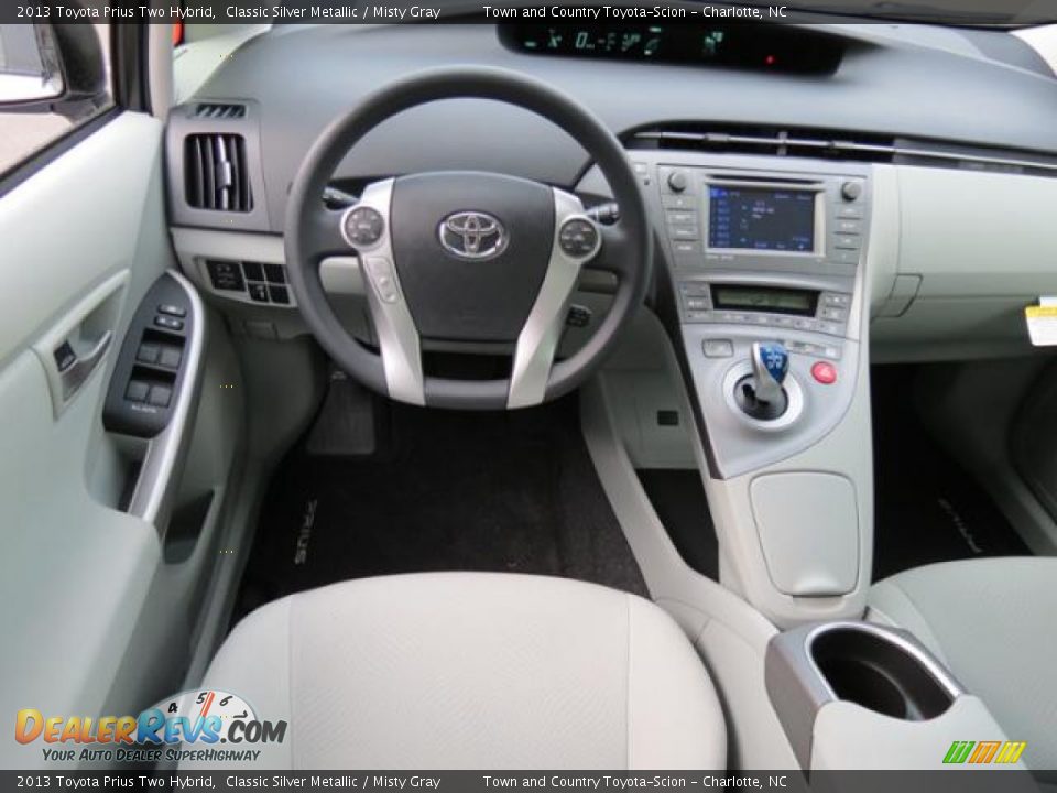 2013 Toyota Prius Two Hybrid Classic Silver Metallic / Misty Gray Photo #5