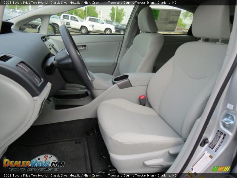 2013 Toyota Prius Two Hybrid Classic Silver Metallic / Misty Gray Photo #8