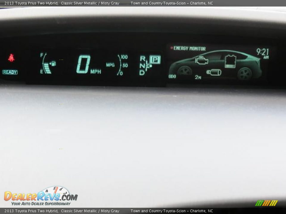 2013 Toyota Prius Two Hybrid Classic Silver Metallic / Misty Gray Photo #11